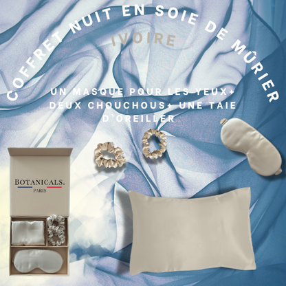 Coffret nuit merveilleuse en soie de mûrier ivoire